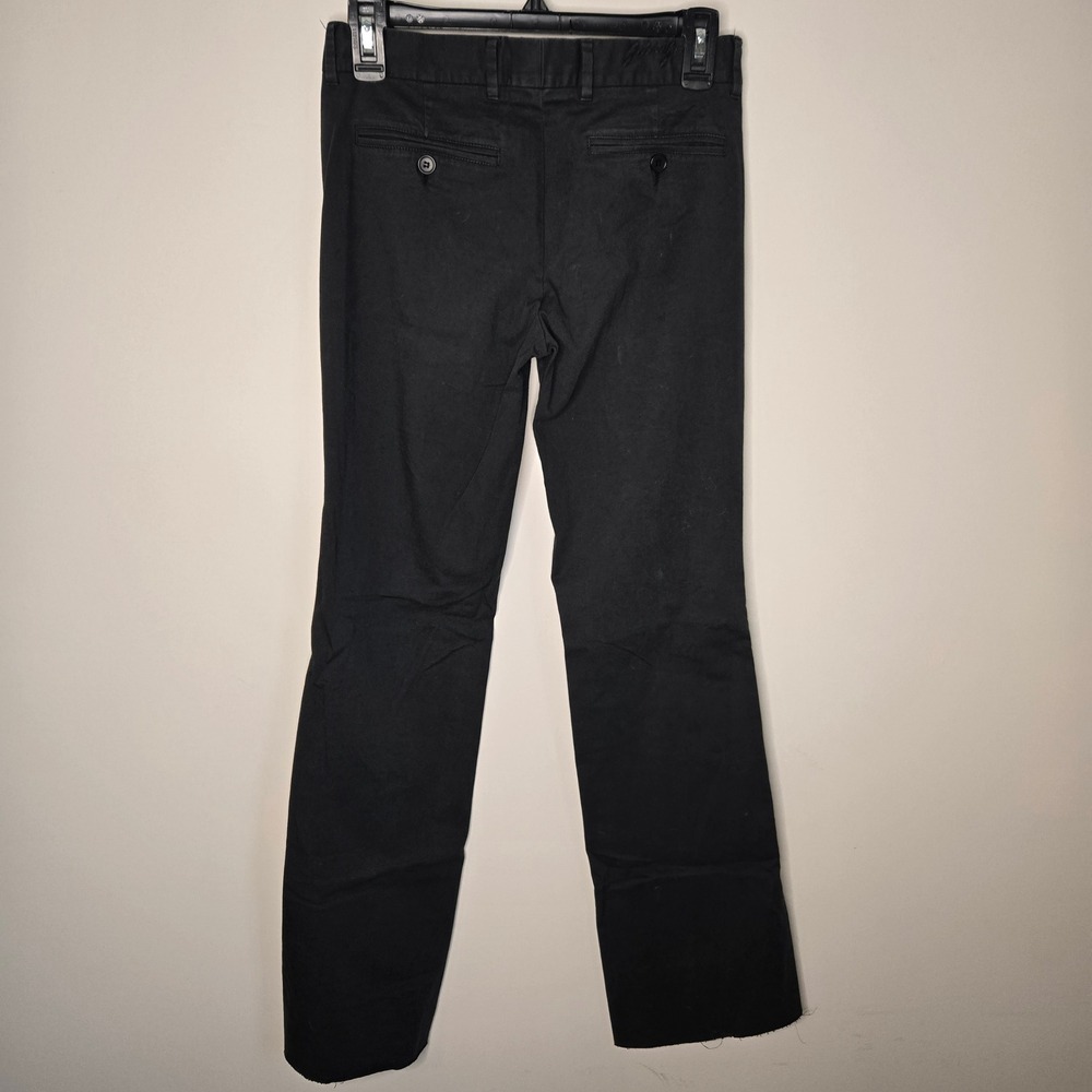Golden Goose Black Straight Leg Chino Pants Raw Hem Frayed Trim - Picture 7 of 15